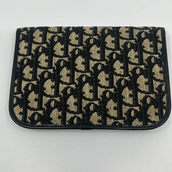 Christian Dior Monogram Black & Tan Envelope Small Clutch Wallet - Picture 4 of 9